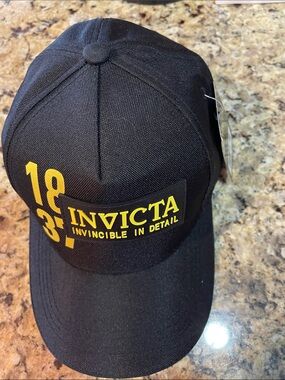 Invicta Black Cap with Yellow Branding